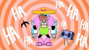 Robin dancing in cyborg
