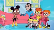 The Titans East confronting Bumblebee.