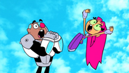 Starfire and Cyborg shriek the same shriek Modecai and Rigby in "Regular Show".