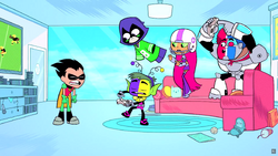 Teen Titans Go! Kicking a Ball and Pretending to Be Hurt (TV