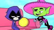 Beast Boy Winks at Raven