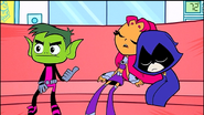 Beast Boy is annoyed the other Titans are allowed to sleep.