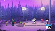 A random baseball field in the middle of the forest.