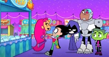 Starfire is happy for Robin.