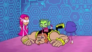 Ravine and the disguised Titans beating up Mammoth...