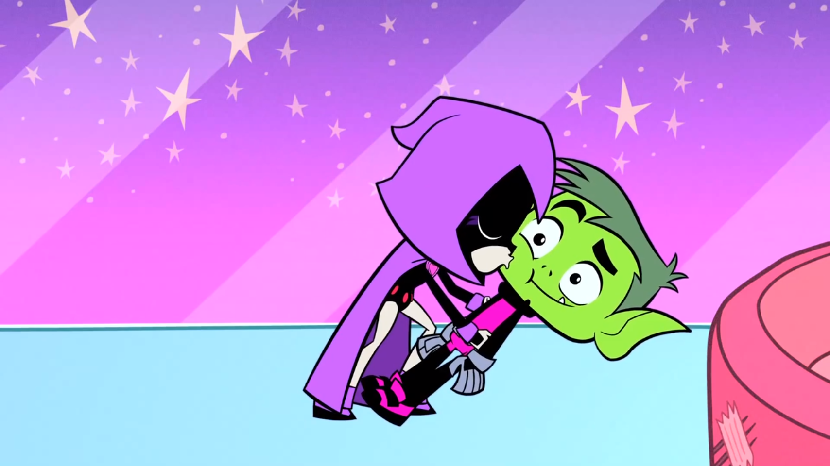 beast boy and raven in bed