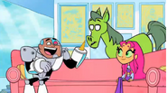 Horseplay is taken seriously by Cyborg and Starfire, making Robin more angry.