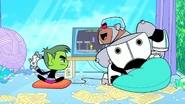 The game makes Beast Boy and Cyborg competitive.
