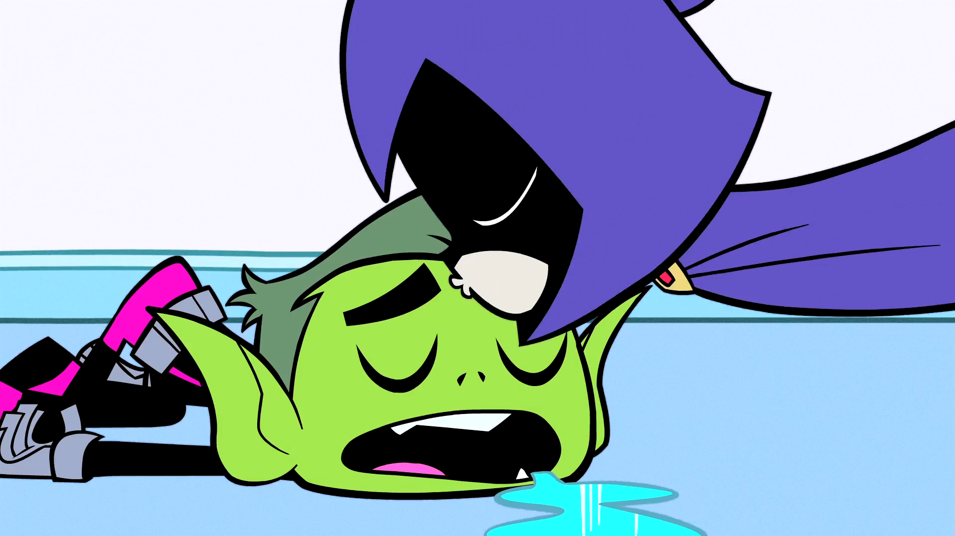 beast boy and raven kiss episode