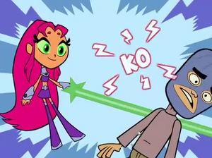 Starfire (Thug KO with Starbolts)