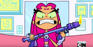 Starfire wants to kill ugly disgusting moth