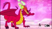 Evil Dragon gets shot by Starfire