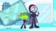 Beast Boy thinks Red X's voice is better.