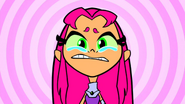 While Starfire is unable to keep her eyes open.