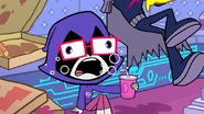 Ravine belching after drinking a smoothie.