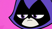 Raven watches Beast Boy slowly dropping his finger.