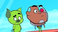 Beast Boy and Cyborg watch speechlessly.