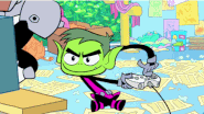 Beast Boys double plays so rigorously he busts the controller.
