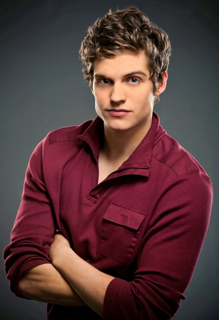 Actor Daniel Sharman during the promotion the television serie ...