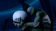 Donatello Sad At Fugitoid's Head