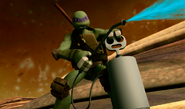 Donatello Using Giant Bug Spray