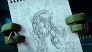 Donnie's Concept Art Of The Turtle Mech
