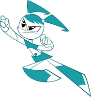 My life as a Teenage Robot Jenny Flying