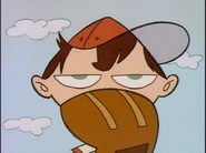 Tuck's very first appearance in the show, and the first character to be seen and heard in the whole series.