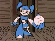 Jenny's first FULL appearance in the show, where she can be clearly seen.