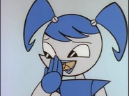 Jenny eating ice cream.