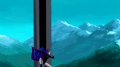 Raven displaying her combat skills.