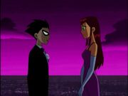 Robin and Starfire in "Date with Destiny"