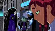 Raven using her soul-self as an umbrella.
