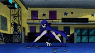 Raven telekinetically throwing movies.