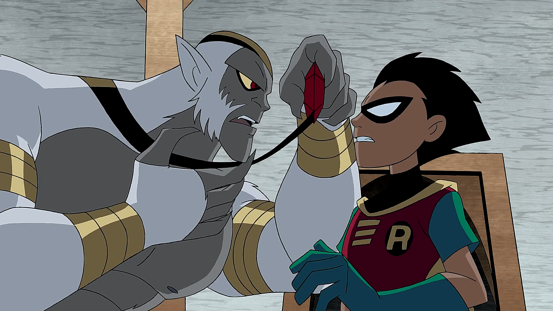 Teen Titans 2003 series: What do you think Robin might be saying