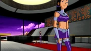 Blackfire shown with a navel.