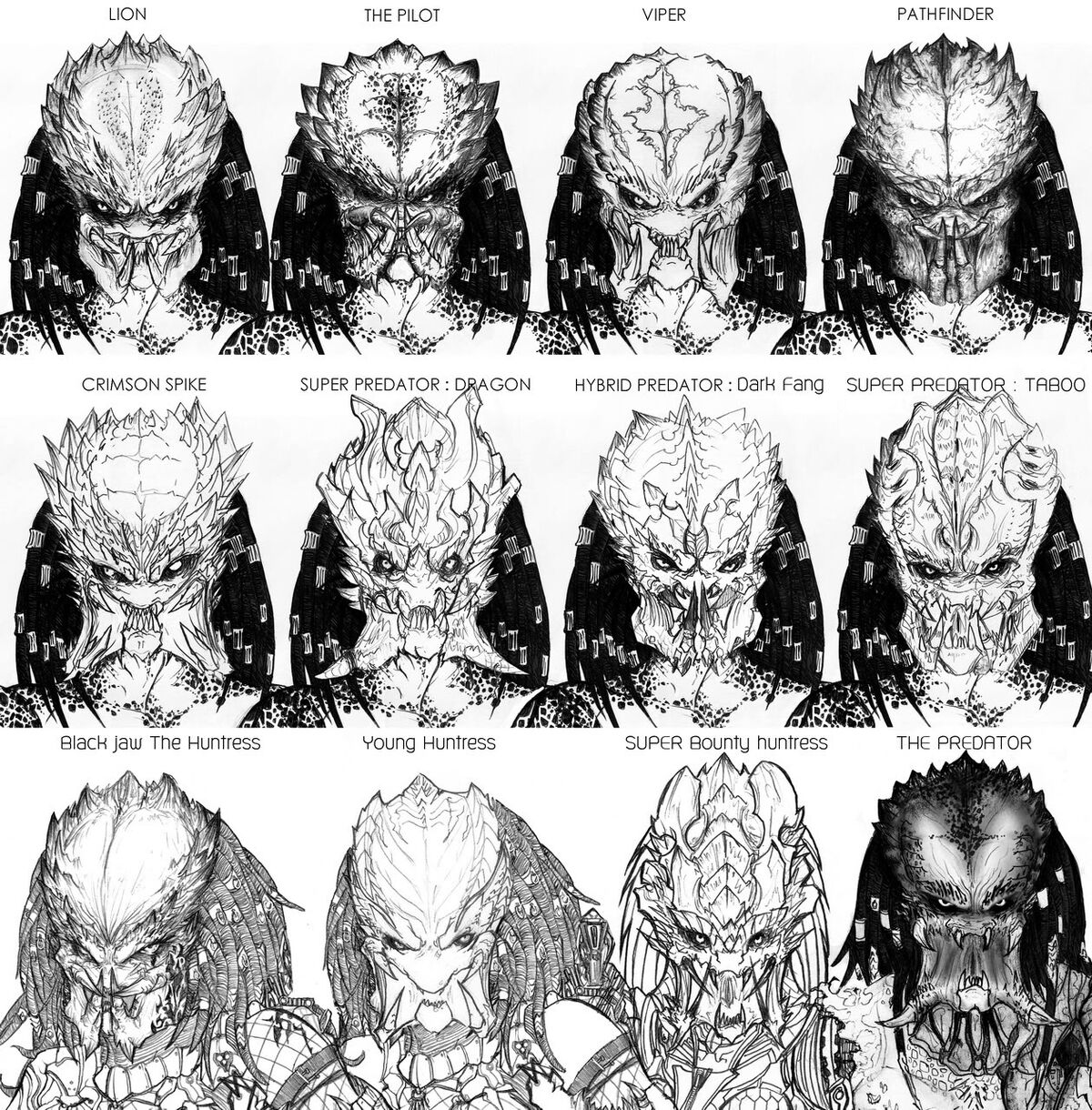 predator the movie color sheets