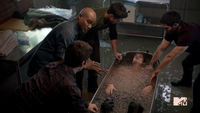 Teen Wolf Season 3 Episode 2 Daniel Sharman Tyler Posey Dylan O'Brien Tyler Hoechlin Seth Gilliam Animal Clinic Ice Bath