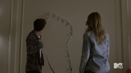 Teen Wolf Season 4 Episode 10 Monstrous Stiles wrecks the drywall