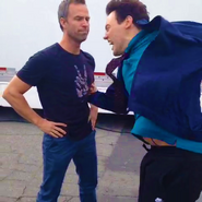 Teen Wolf Season 3 Behind the Scenes Orny Adams punches JR Bourne