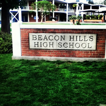 Teen Wolf Season 3 Behind the Scenes Pali High School Beacon Hills HS Sign