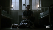 Teen Wolf Season 4 Episode 6 Orphaned Brunski with Meredith's body