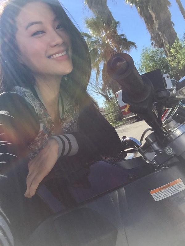 Teen Wolf Season 5 Behind the Scenes Arden Cho motorcycles 021015