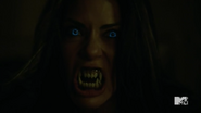 Teen Wolf Season 5 Episode 14 The Sword and the Spirit The Desert Wolf eyes and fangs