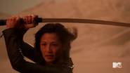 Teen Wolf Season 5 Episode 13 Codominance Noshiko with her sword