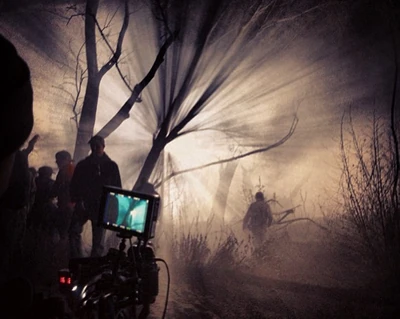 Teen Wolf Season 3 Acton, California Night Shoot fog