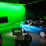 481px-Teen Wolf Season 3 Behind the Scenes Crystal Reed Holland Roden Toyota Prius Green Screen