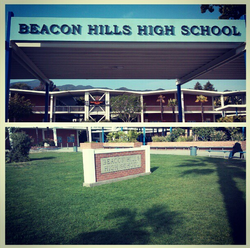 Metal Wall Sign - Beacon Hills High School Teen Wolf Series Arrow Plaque