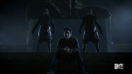 Teen Wolf Season 3 Episode 24 The Divine Move Dylan Obrien Nogitsune-Stiles And Two Oni At The Highschool