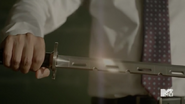 Teen Wolf Season 5 Episode 14 The Sword and the Spirit Ken with Kira's sword